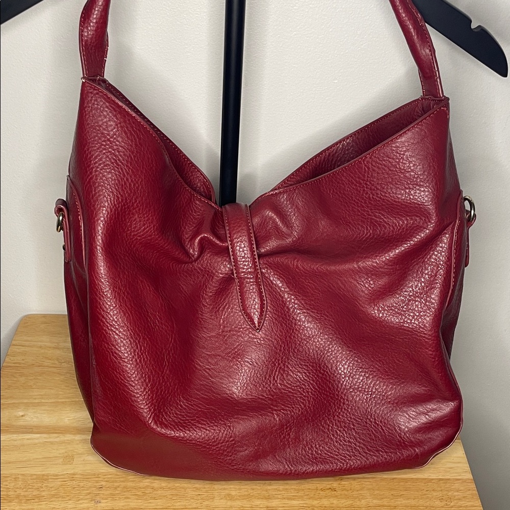 INC International Concepts Cherry Red Hobo Bag - Picture 6 of 12